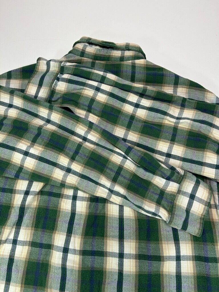 Chaps Ralph Lauren Plaid Double Pocket Long Sleeve Button Up Shirt Size Large