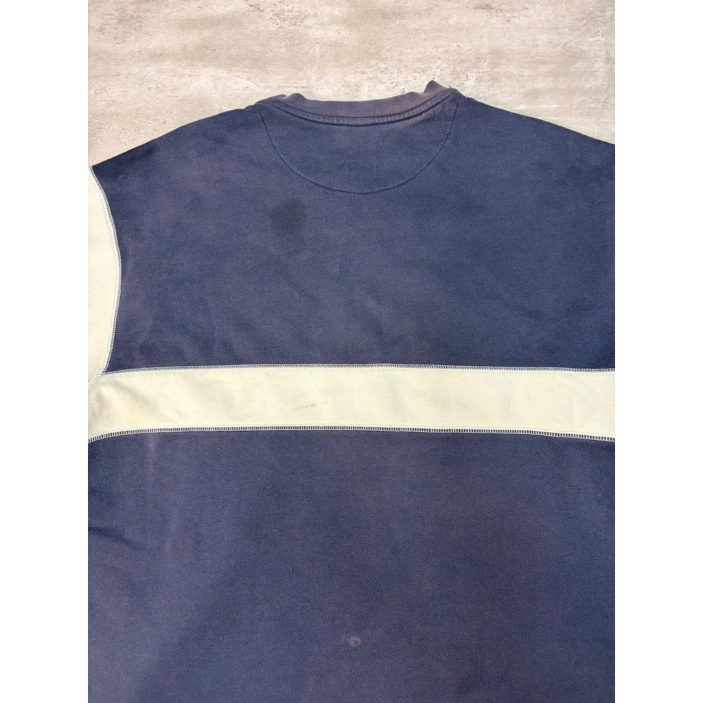 Vintage Nike Embroidered Tech Spellout Striped Crewneck Sweatshirt Size Large