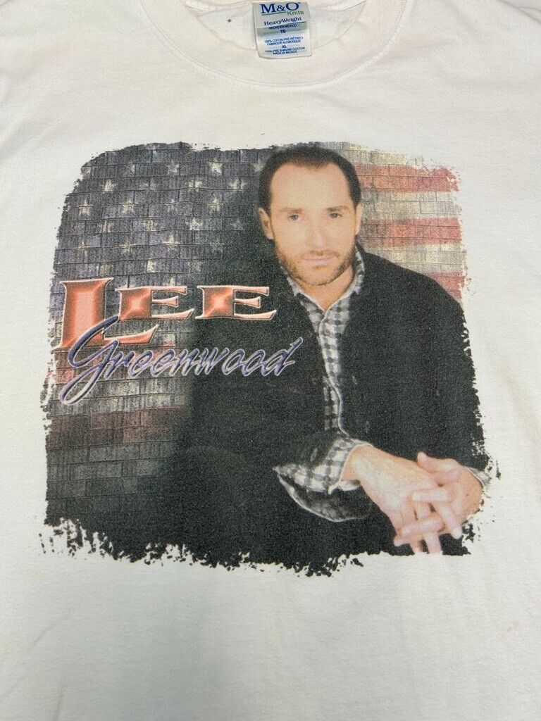 Vintage 2002 Lee Greenwood Stronger Than Time Tour Country Music T-Shirt Size XL