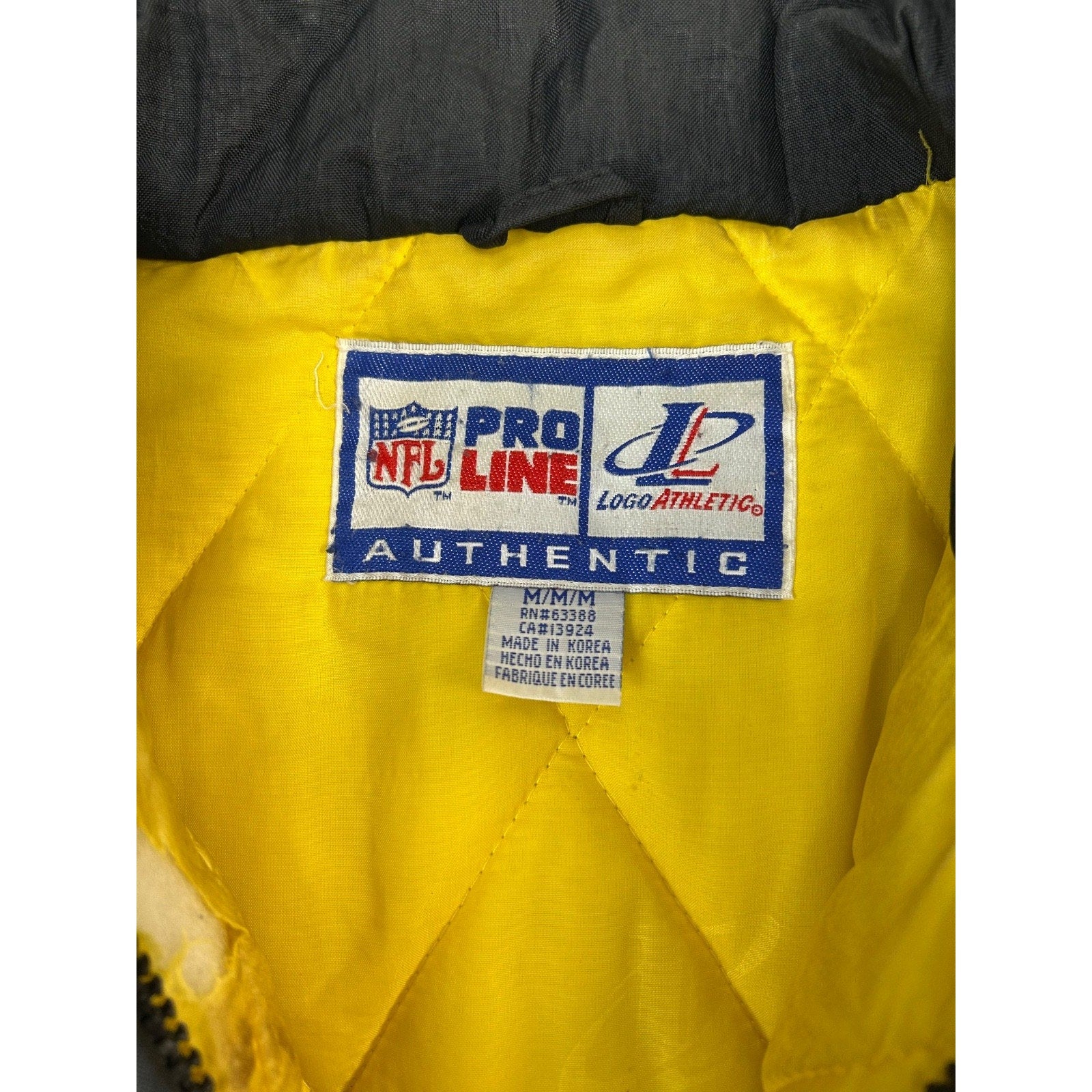 Vintage 90s Pittsburgh Steelers NFL Insulated Full Zip Jacket Size Medium