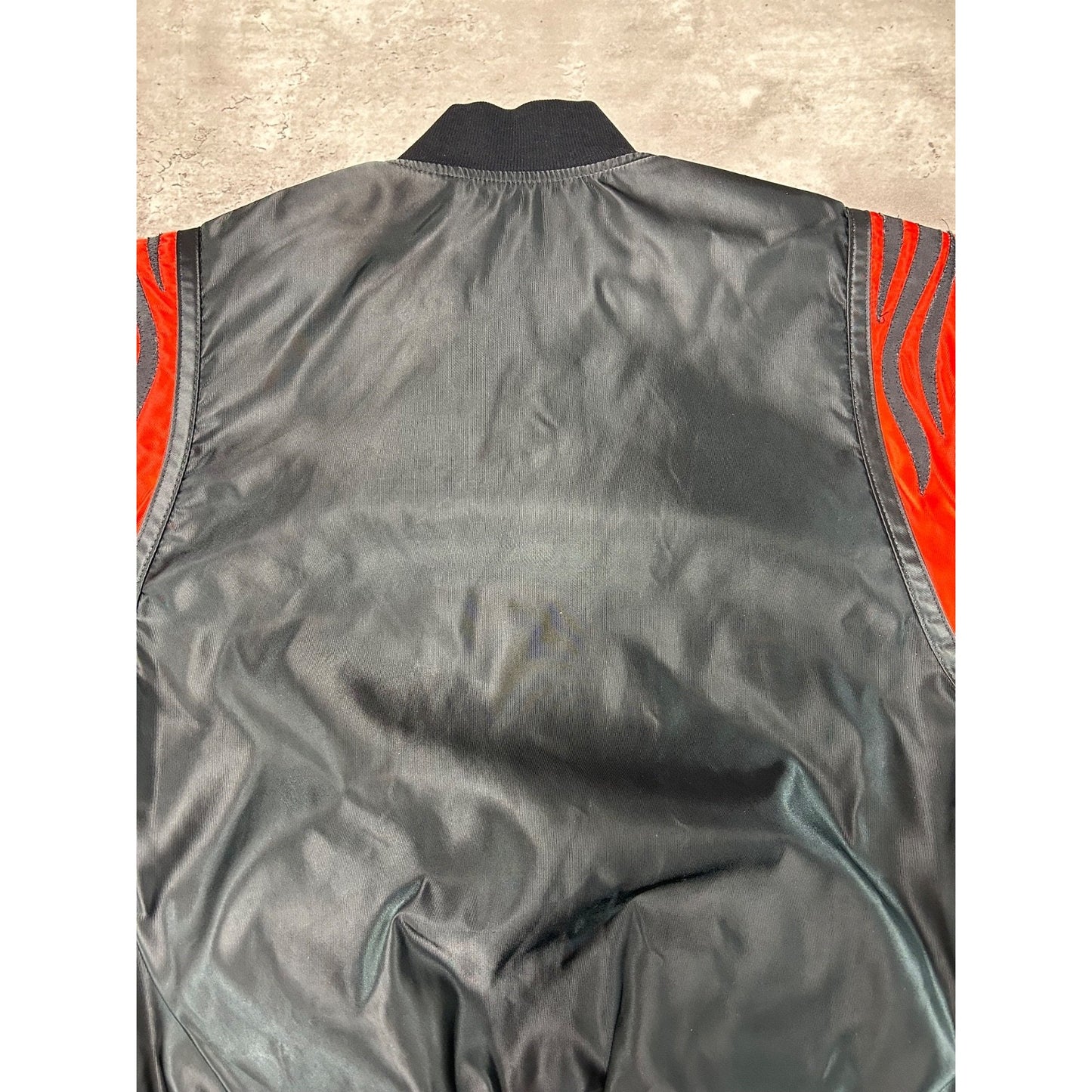 Vintage 90s Cincinnati Bengals NFL Starter Satin Bomber Jacket Size XL