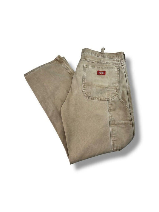 Vintage Dickies Canvas Workwear Carpenter Pants Size 36W Beige
