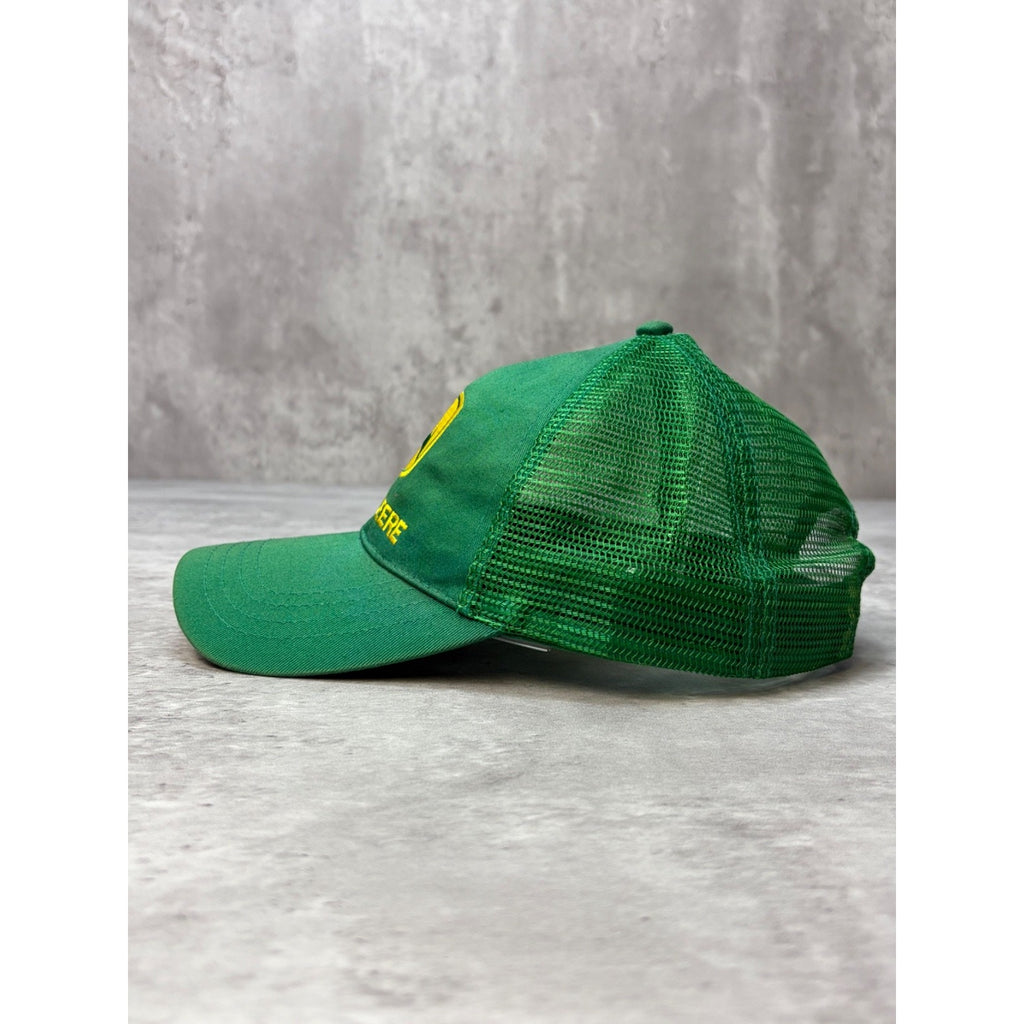 Vintage John Deere Embroidered Spellout Logo Snapback Hat OSFA