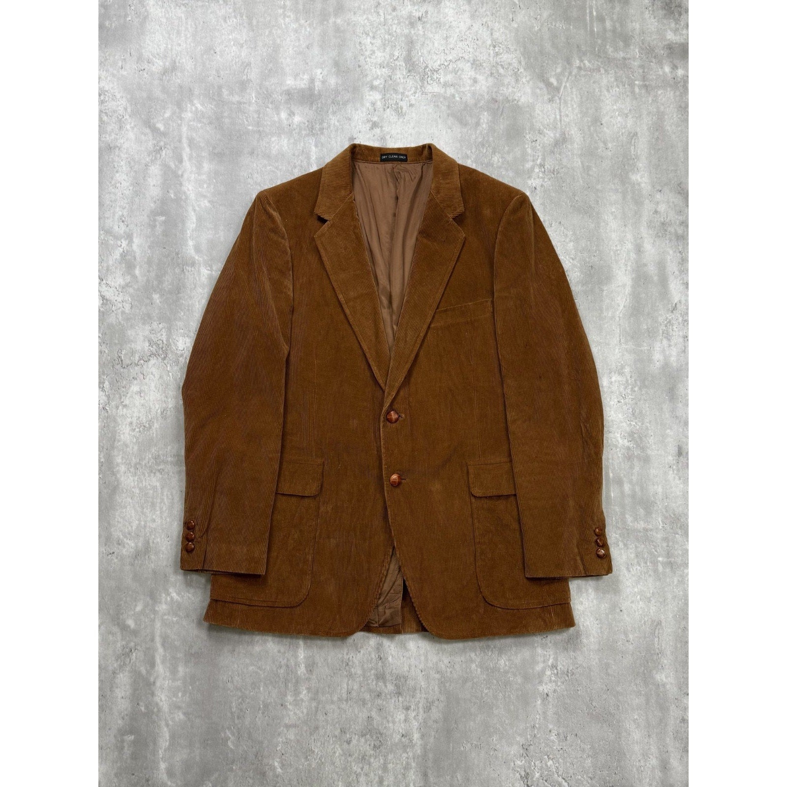 Vintage 1980s Jordache Brown Corduroy Sport Jacket Size Large