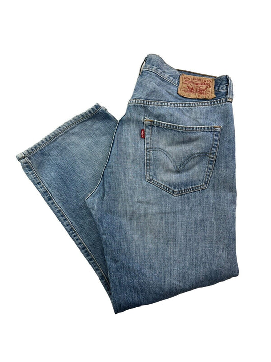Vintage 90s Levis 569 Red Tab Medium Wash Loose Straight Fit Denim Pants Size 37