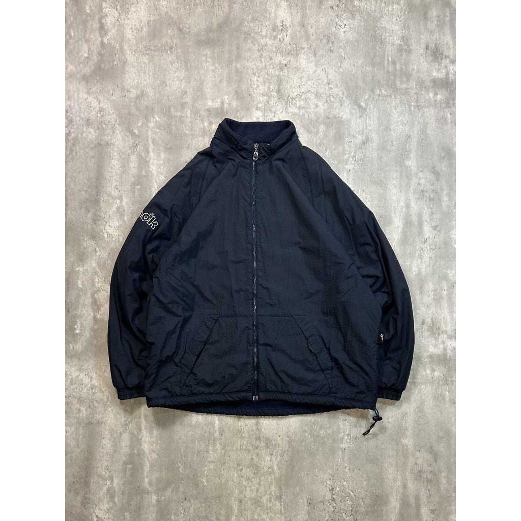 Vintage Reebok Embroidered Spellout Nylon Full Zip Windbreaker Jacket Size XL