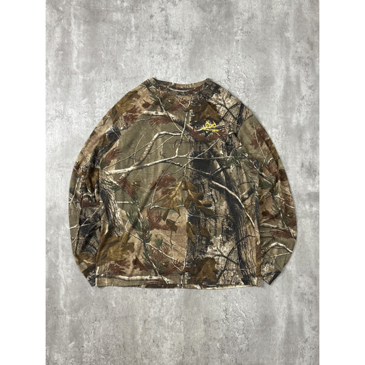 Vintage Realtree AP Camo Hunting Long Sleeve T-Shirt Size XL