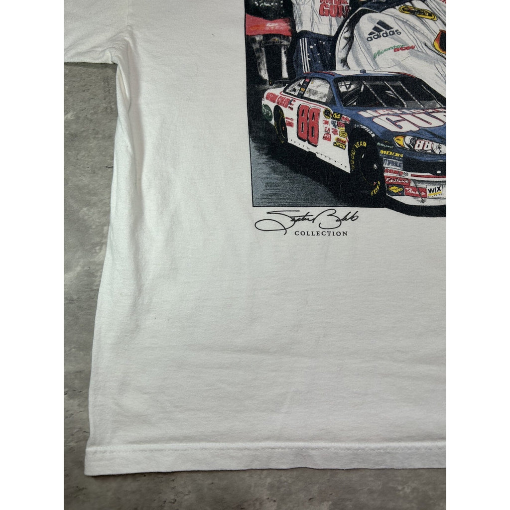 Dale Earnhardt Jr #88 Nascar Portrait Graphic Race T-Shirt Size XXL White