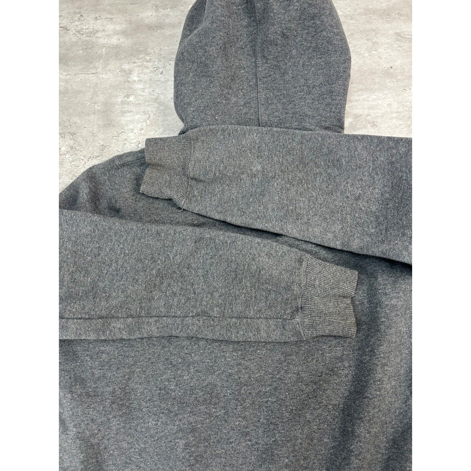 Nike Embroidered Swoosh Full Zip Hooded Gray Sweatshirt Size YOUTH Medium