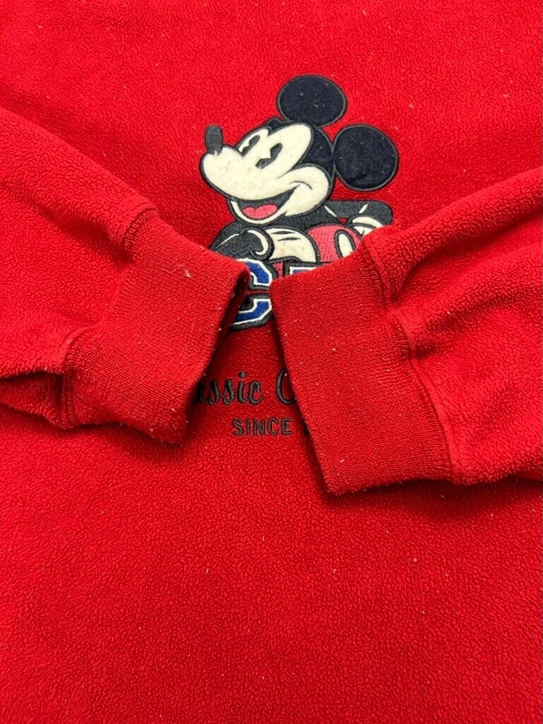 Vintage Disney Mickey Mouse Embroidered Character Fleece Sweatshirt Size 2XL