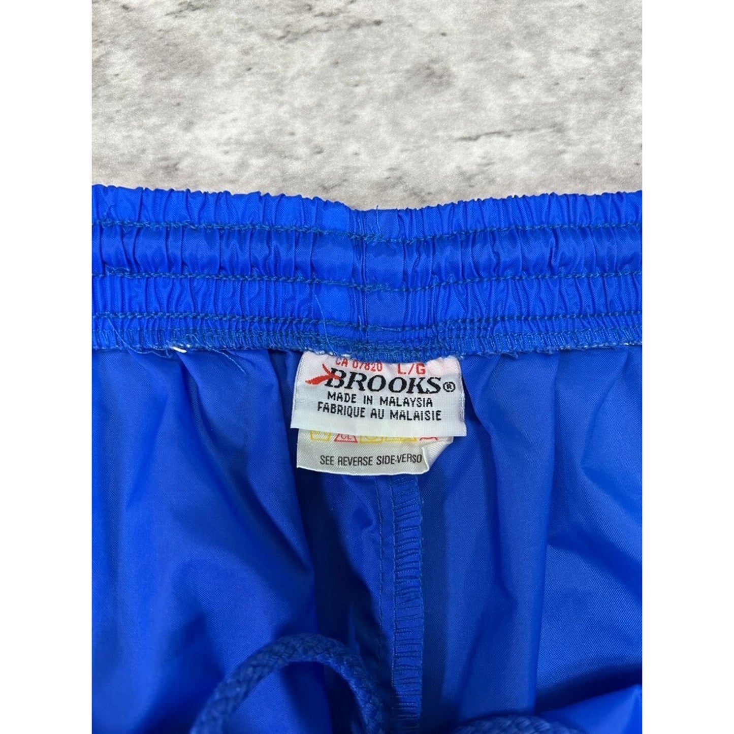 Vintage 90s Brooks Embroidered Spellout Athletic Nylon Track Pants Size Large