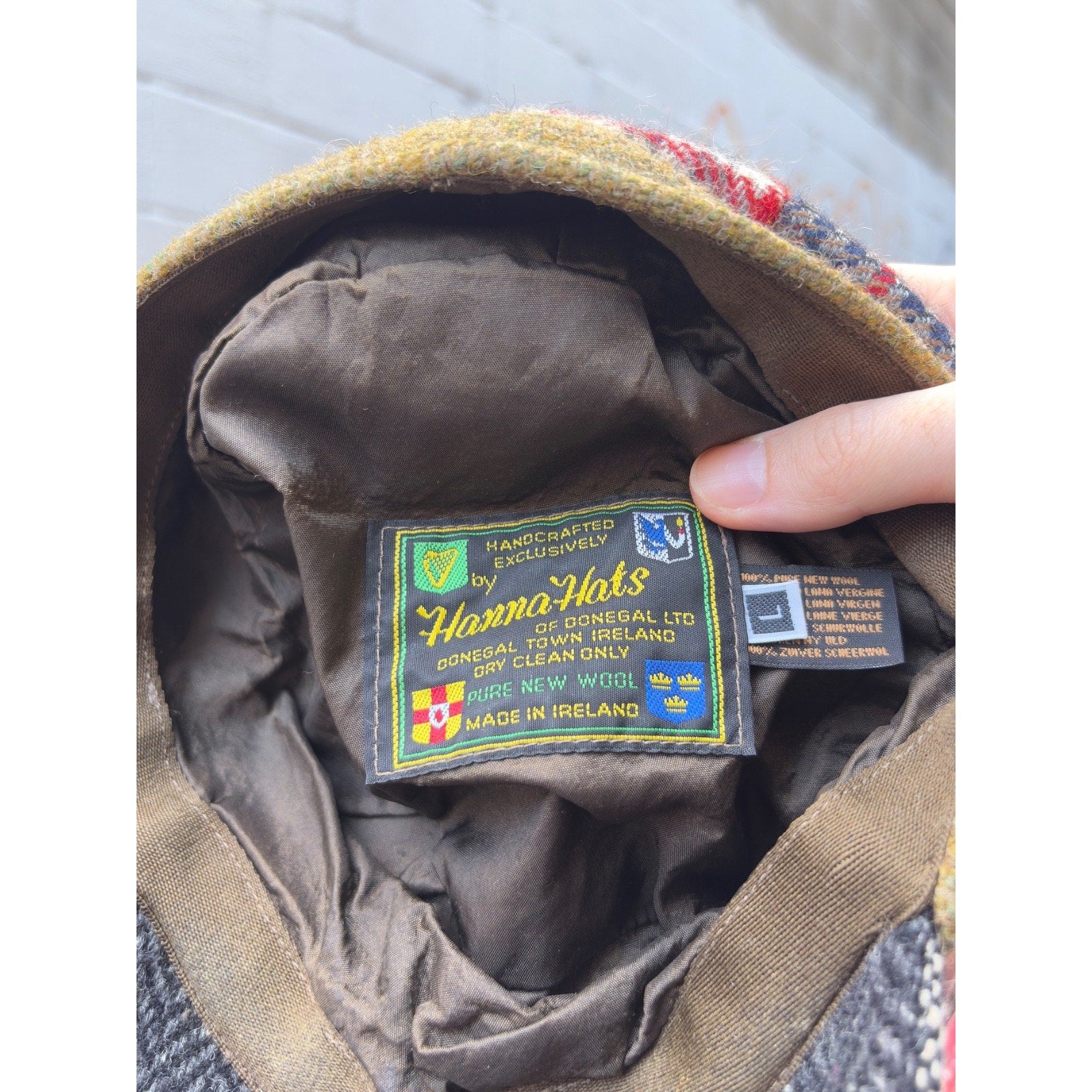 Vintage 80s/90s Patchwork Pure New Wool Paperboy Hat OSFA