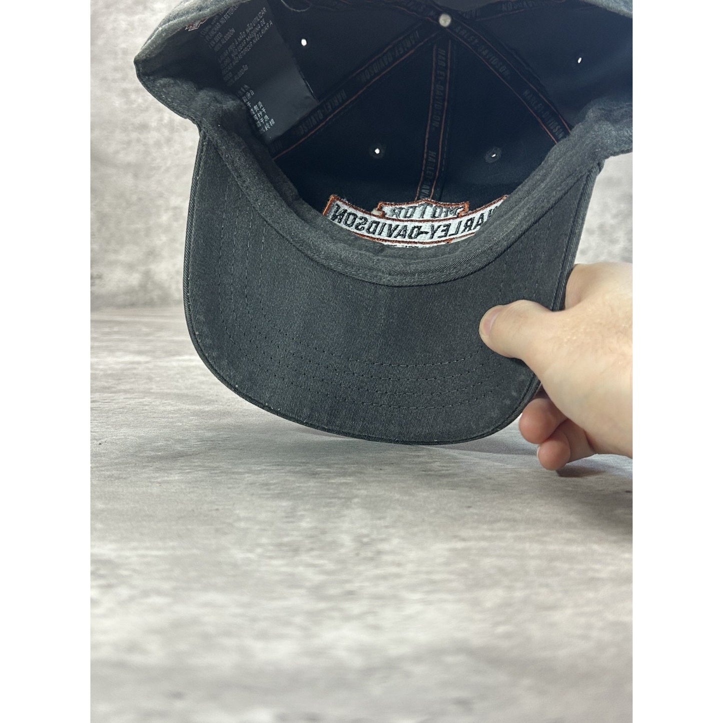 Vintage 2000s Harley Davidson Embroidered Classic Logo Strapback Hat OSFA