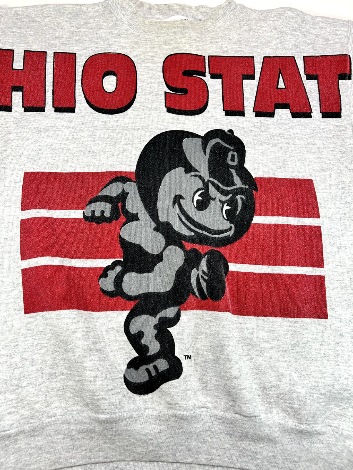 Vintage 90s Ohio State Buckeyes NCAA Big Spellout Graphic Sweatshirt Size XL