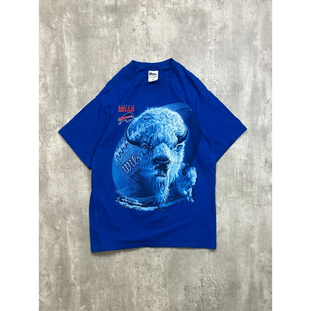 Vintage Buffalo Bills NFL Football Buffalo Graphic Tonal T-Shirt Size Large