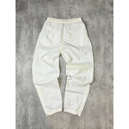 Vintage 90s Nike Embroidered Swoosh Nylon Track Pants Size Large White