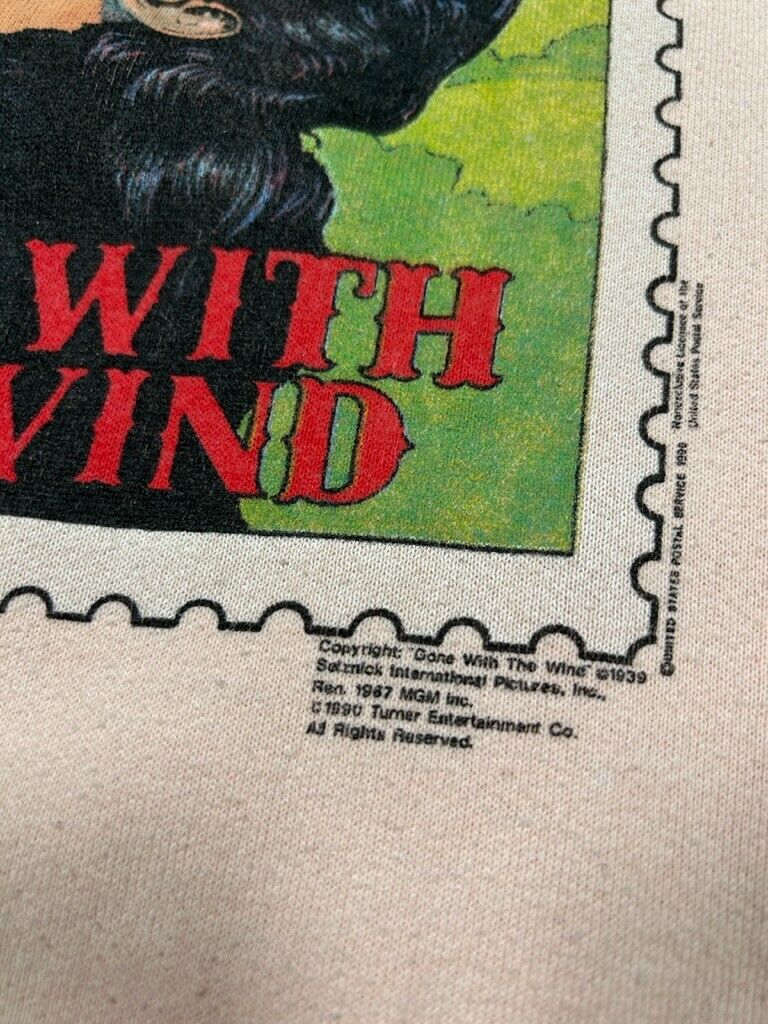 Vintage 1997 Gone With The Wind Stamp Movie Promo Graphic Sweatshirt Size XL