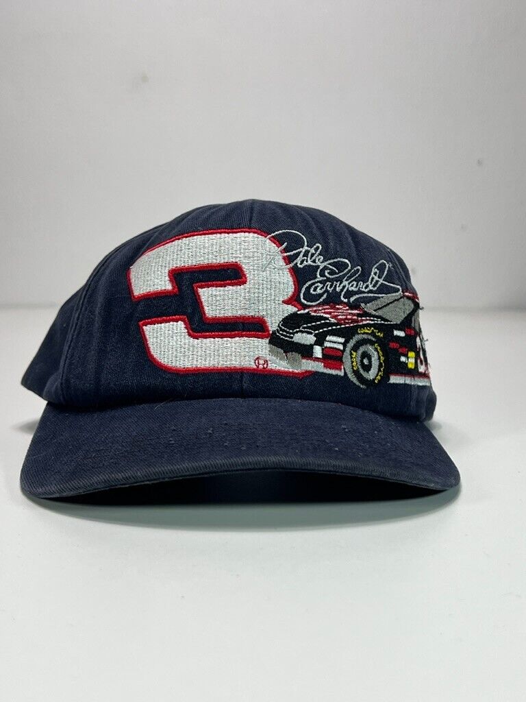 Vintage 90s Dale Earnhardt #3 Nascar Embroidered Graphic Snapback Hat OSFA