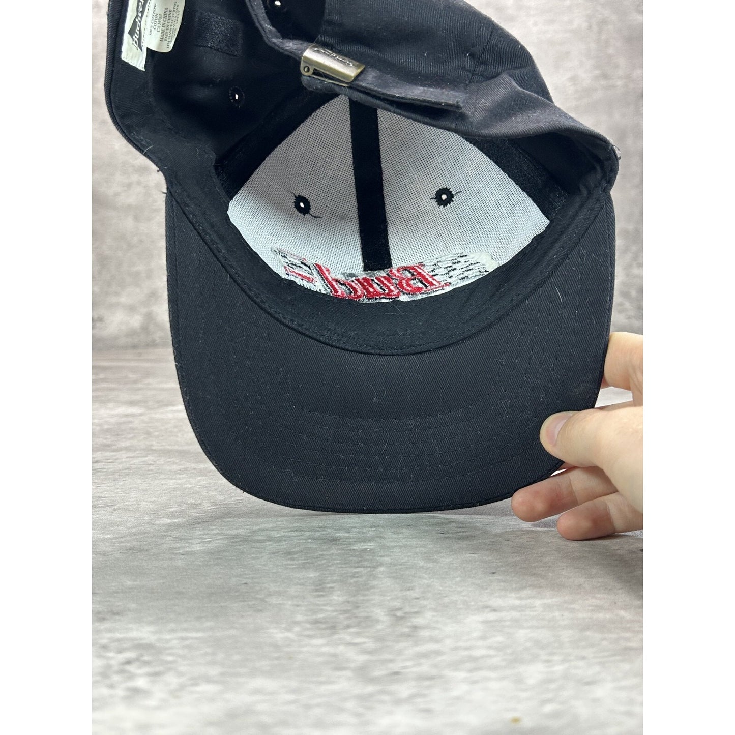 Vintage 2000s Budweiser Racing Nascar Embroidered Spellout Strapback Hat OSFA
