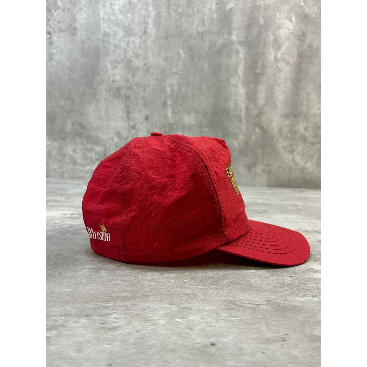 Vintage 90s Winston Cigarettes The Wrap Embroidered Spellout Snapback Hat OSFA