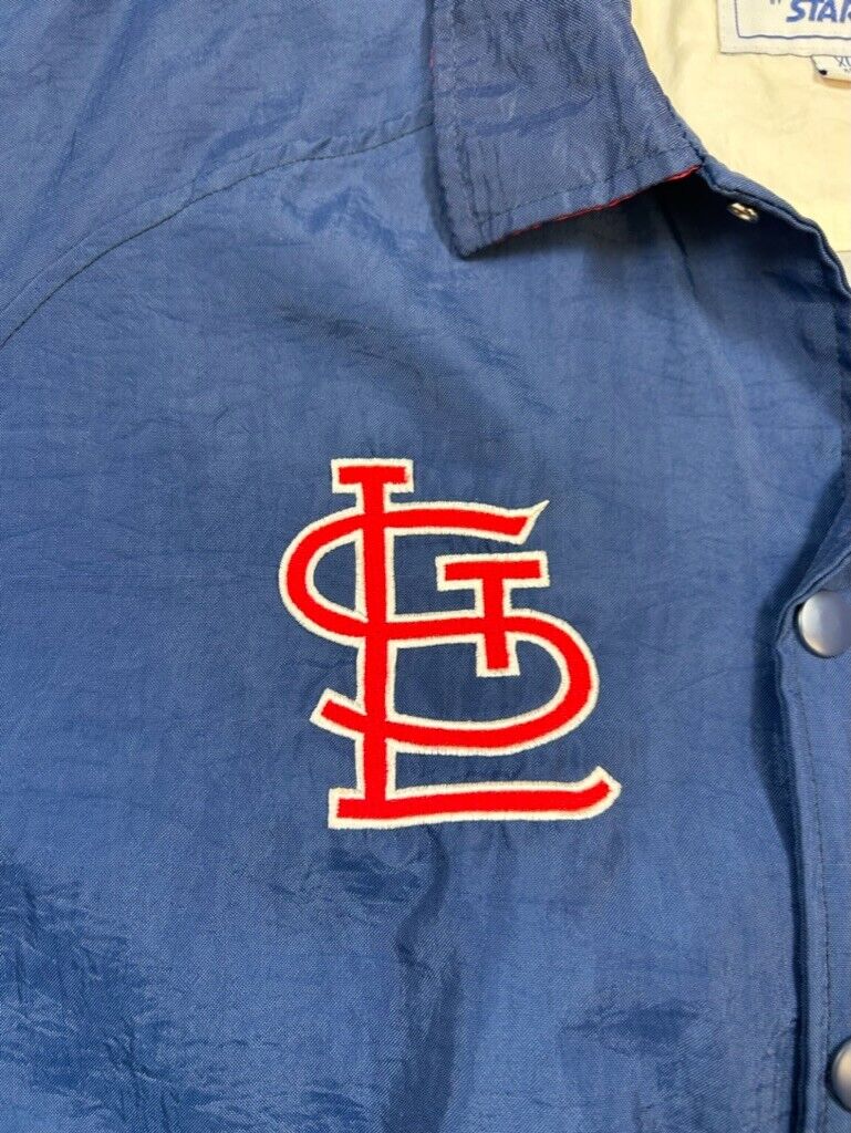 Vintage 90s St. Louis Cardinals MLB Starter Nylon Bomber Jacket Size XL