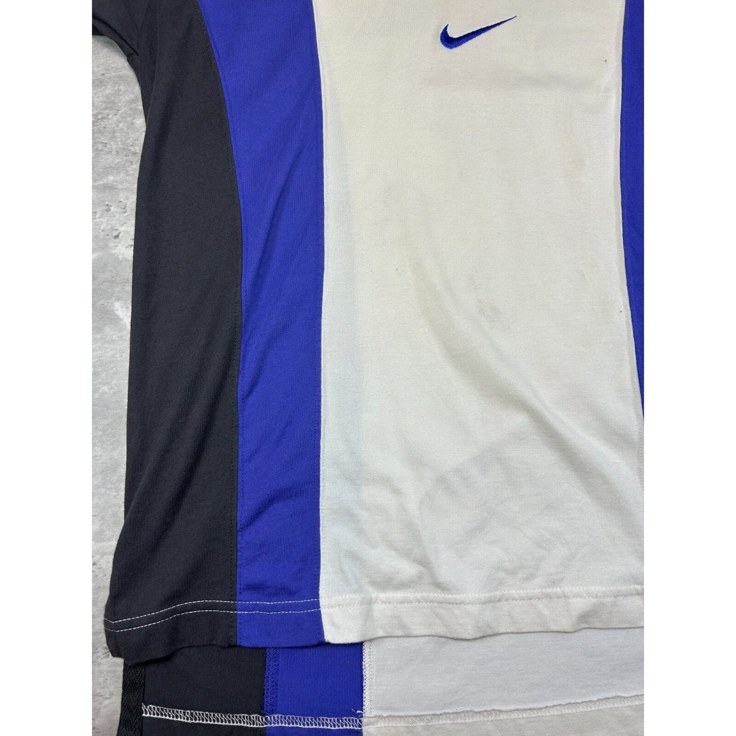 Vintage 90s Nike Embroidered Swoosh 1/4 Zip Jersey Style T-Shirt Size Small