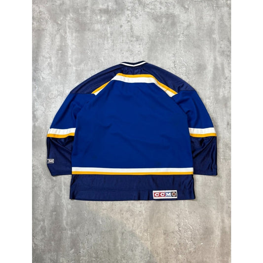Vintage 90s St Louis Blues NHL Stitched CCM Hockey Jersey Size Large