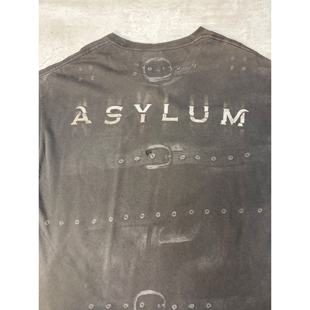 Vintage Disturbed Aslyum Heavy Metal Music Black Band T-Shirt Size XL