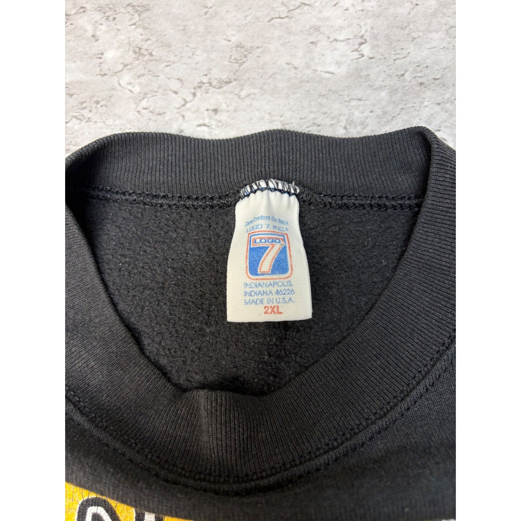 Vintage 90s Pittsburgh Steelers NFL Field Spellout Graphic Sweatshirt Size 2XL