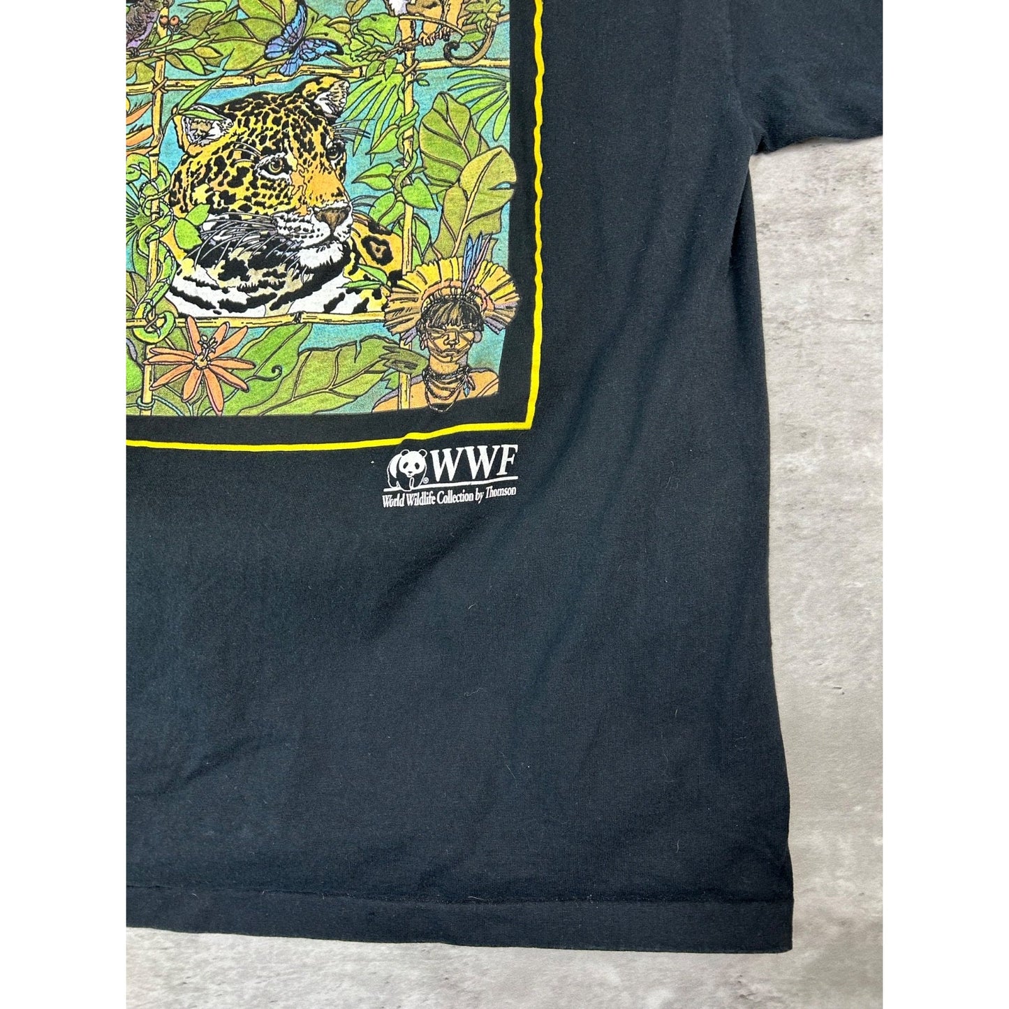 Vintage 90s WWF Every Piece Is Necessary Animal Preservation T-Shirt Sz Medium