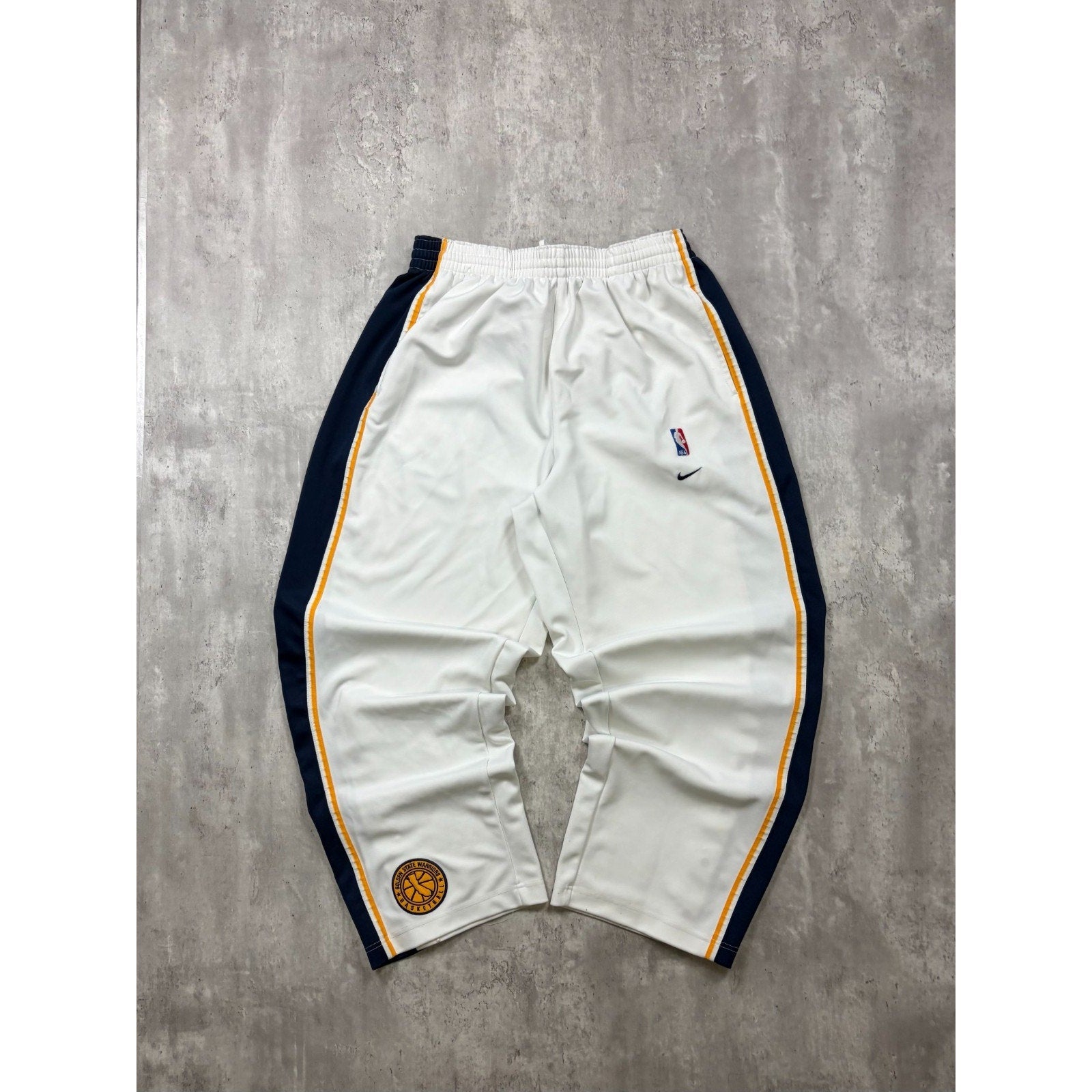 Vintage 2000s Golden State Warriors NBA Nike Embroidered Warm Up Pants Size 2XL