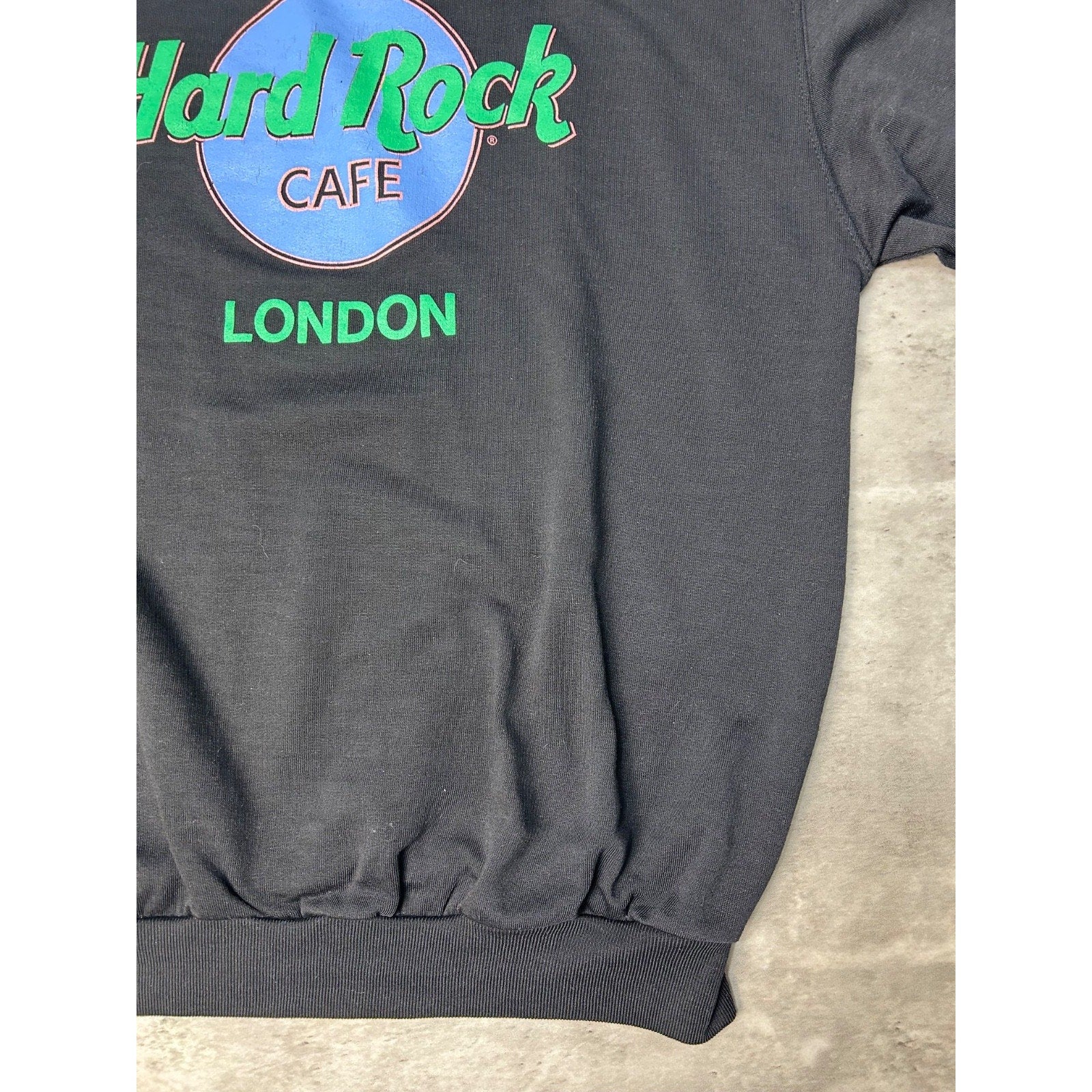 Vintage 90s Hard Rock Cafe London Destination Graphic Sweatshirt Size Large