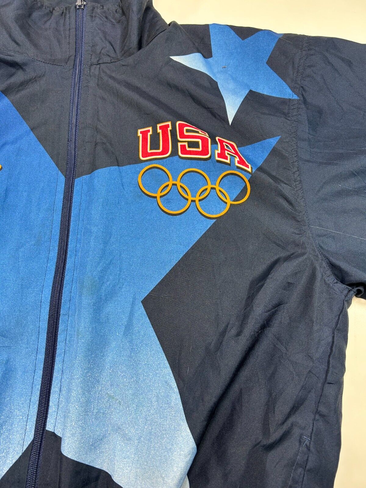 Vintage 1996 Champion Team USA Atlanta Olympics AOP Full Zip Jacket Size Large