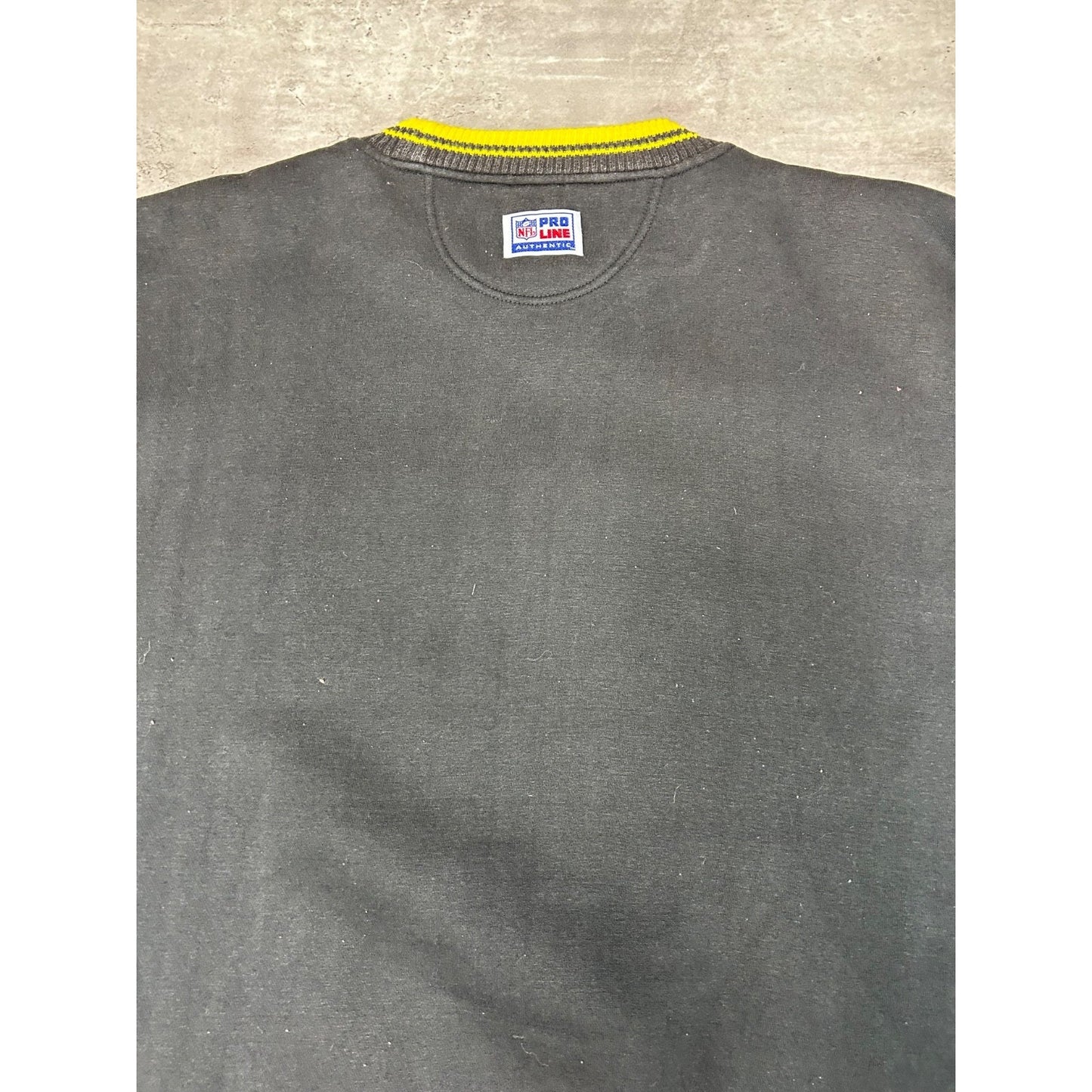 Vintage 90s Pittsburgh Steelers NFL Embroidered Spellout Sweatshirt Size XL