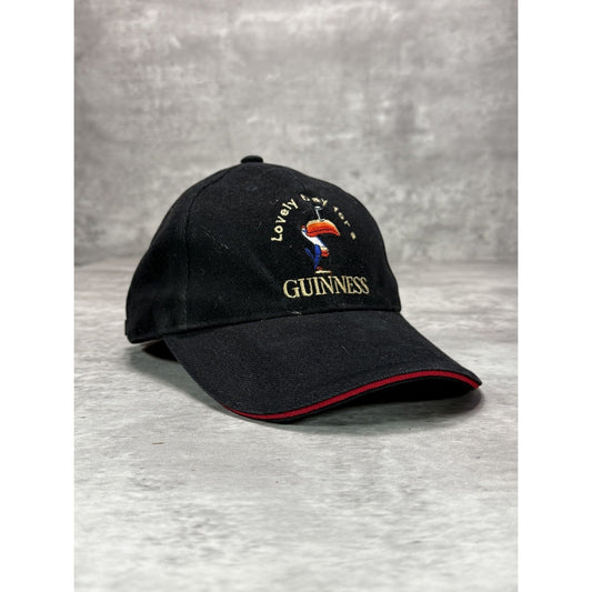 Vintage Guinness Embroidered Toucan Beer Promo Spellout Strapback Hat OSFA
