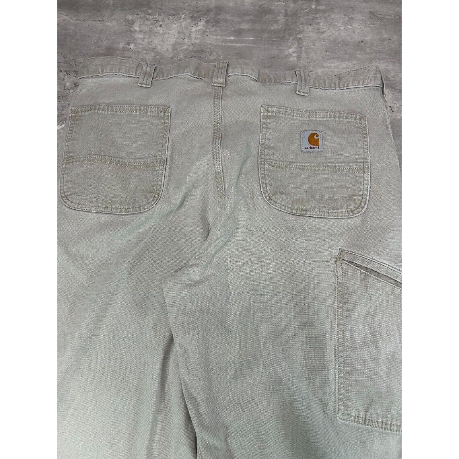Carhartt Relaxed Fit Canvas Workwear Five Pocket Pants Size 38 Beige