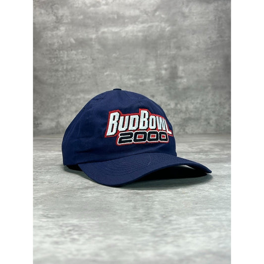 Vintage Bud Bowl 2000 Embroidered Spellout Football Snapback Hat OSFA
