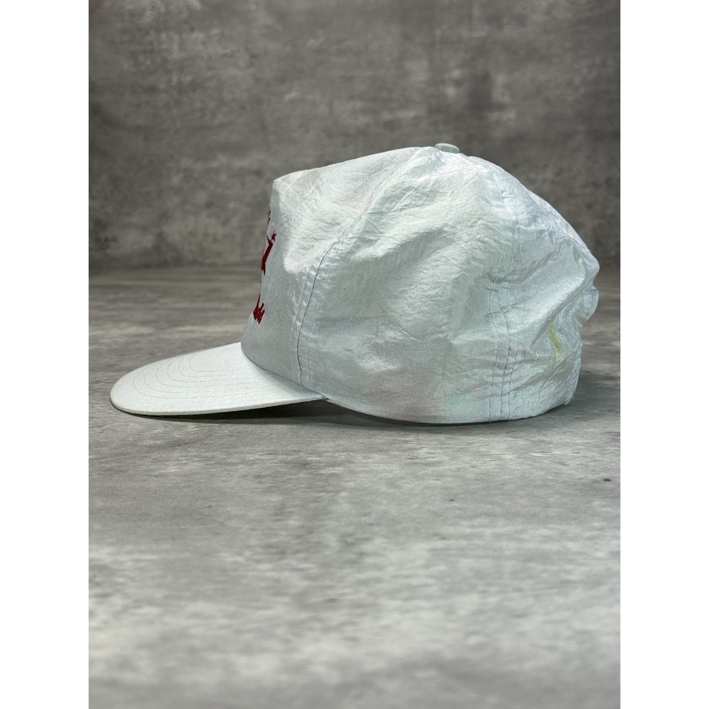 Vintage 80s/90s Snowbirds Embroidered Spellout Nylon Snapback Hat OSFA