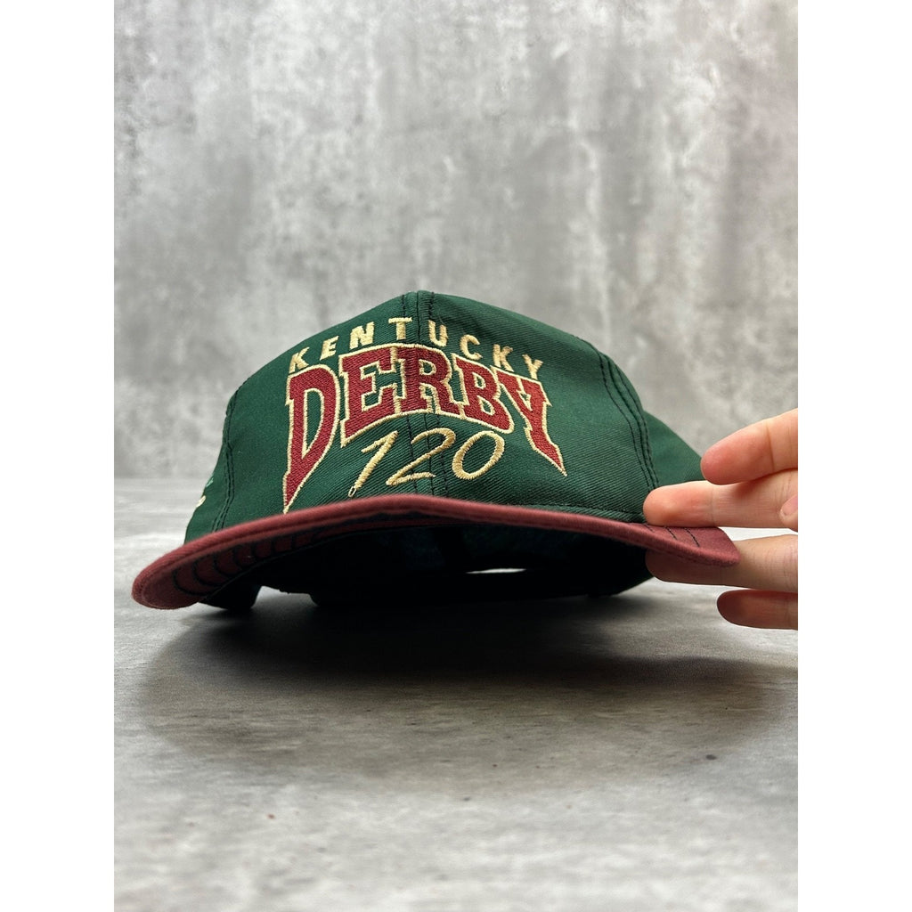 Vintage 90s Kentucky Derby 120 Embroidered Spellout Snapback Hat OSFA
