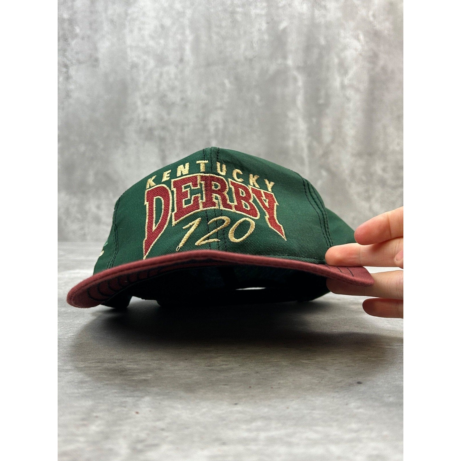 Vintage 90s Kentucky Derby 120 Embroidered Spellout Snapback Hat OSFA