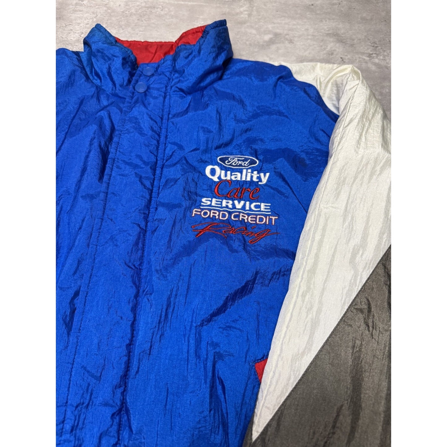 Vintage Dale Jarrett #88 Nascar Embroidered Full Zip Insulated Jacket Size XL