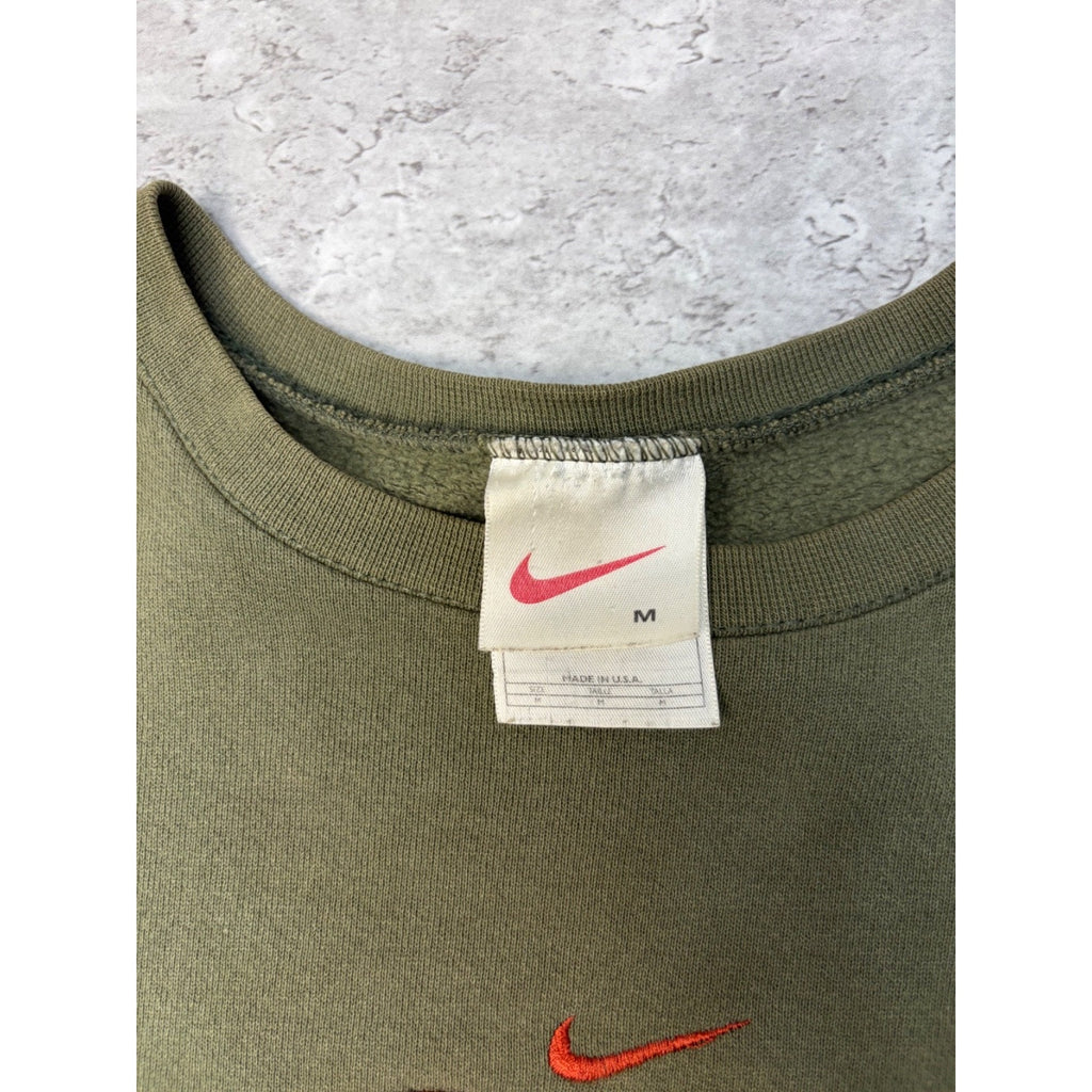 Vintage Nike Athletic Embroidered Middle Swoosh Graphic Sweatshirt Size Medium