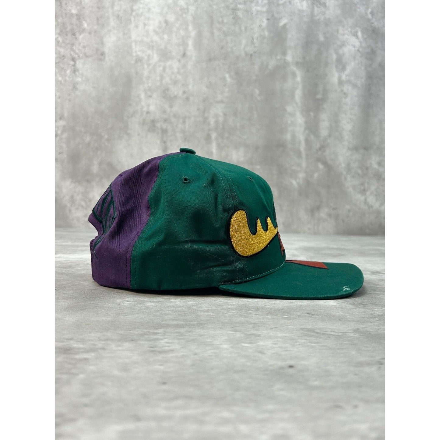 Vintage 1993 Rocky & Bullwinkle Big Cartoon Character Snapback Hat OSFA