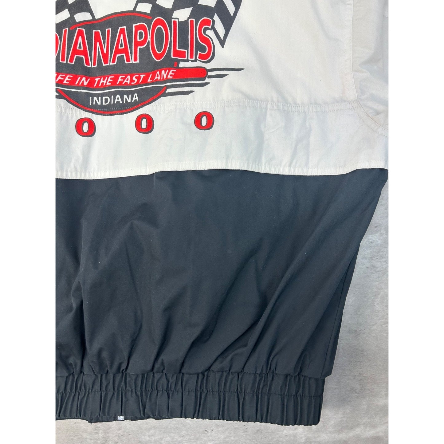 Vintage 2000 Nascar Indianapolis Graphic Logo 1/2 Windbreaker Jacket Size Large