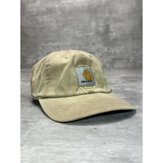 Vintage 90s Carhartt Canvas Embroidered Patch Workwear Flexfit Hat L/XL