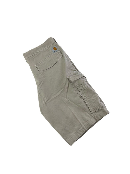 Carhartt Relaxed Fit Canvas Workwear Cargo Shorts Size 32 Beige