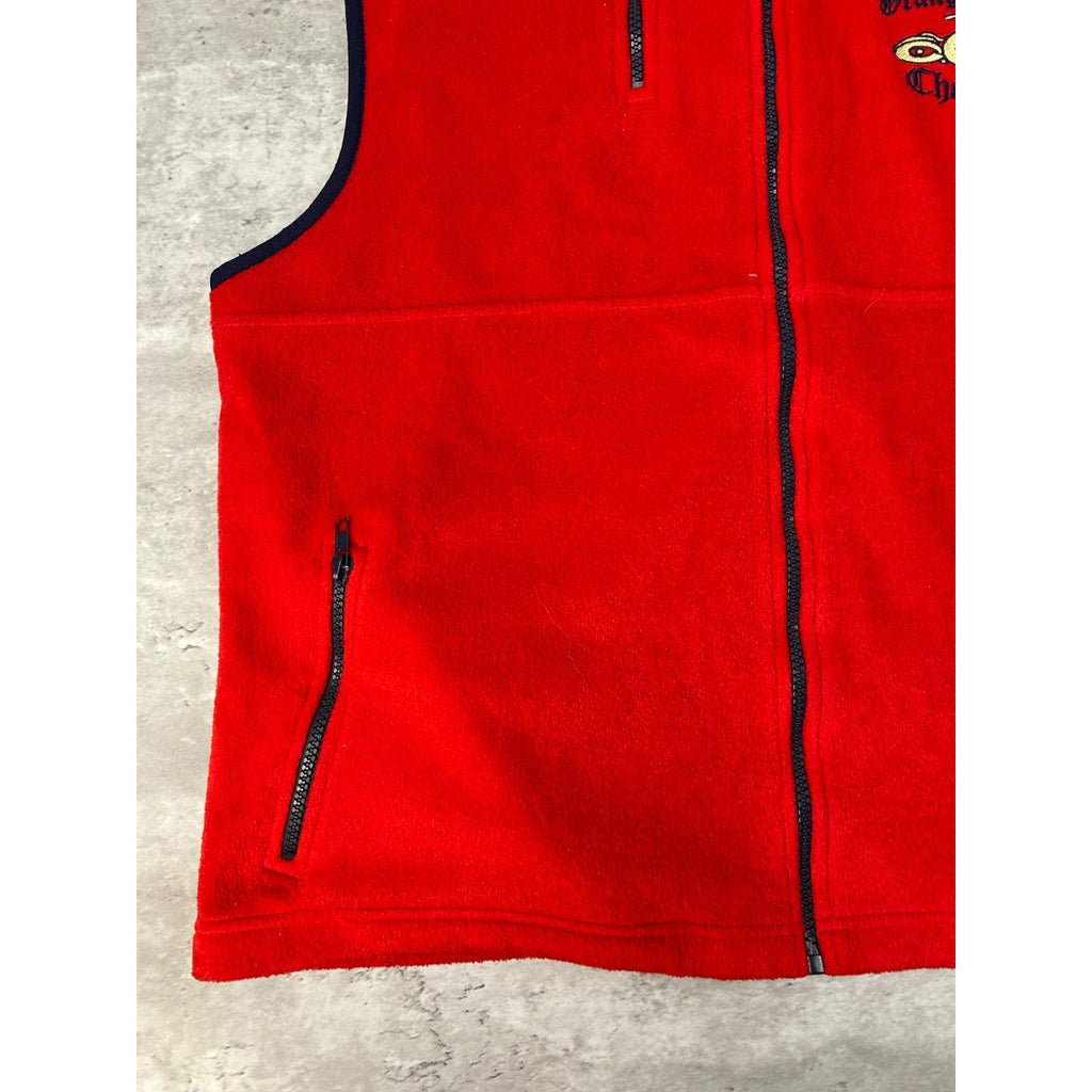 Vintage Orange County Choppers Embroidered Logo Fleece Sweatshirt Vest Sz Large
