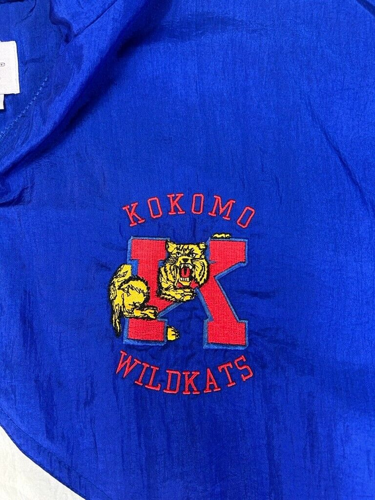 Vintage Kokomo Wildkats NCAA Embroidered Logo Windbreaker Jacket Size Large