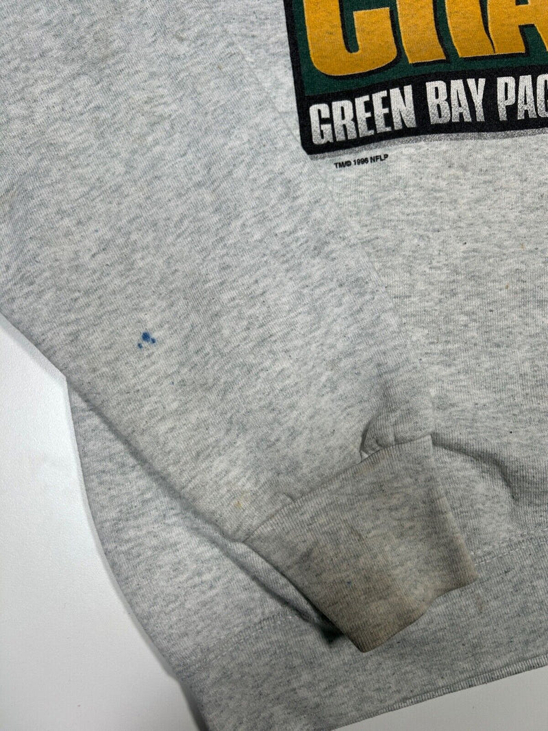 Vintage 1996 Green Bay Packers NFC Champs Super Bowl XXXI Sweatshirt Size XL 90s
