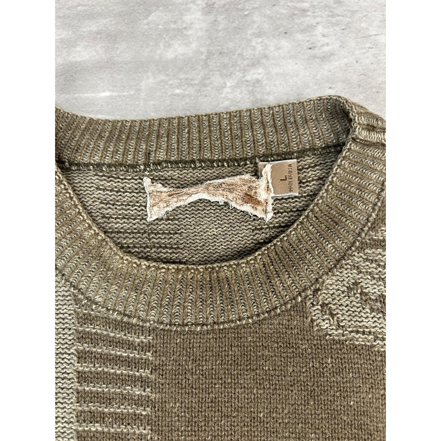 Vintage 90s Golf Paneled Graphic Pullover Ribbed Knit Sweater Size Large